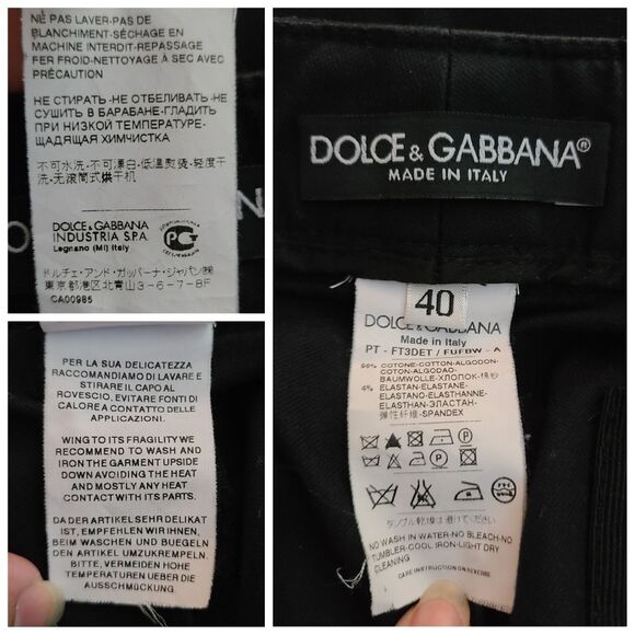 Dolce & Gabbana|Black Ankle Zipper Pants, 40 - Picture 7 of 7